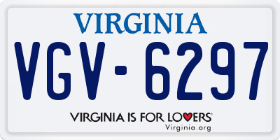 VA license plate VGV6297