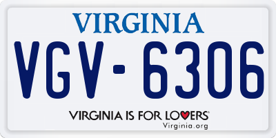 VA license plate VGV6306
