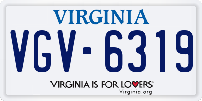 VA license plate VGV6319