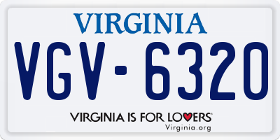 VA license plate VGV6320