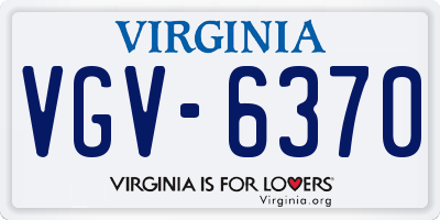 VA license plate VGV6370