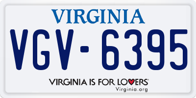 VA license plate VGV6395