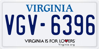 VA license plate VGV6396