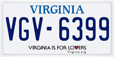 VA license plate VGV6399