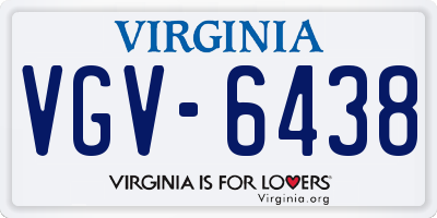 VA license plate VGV6438