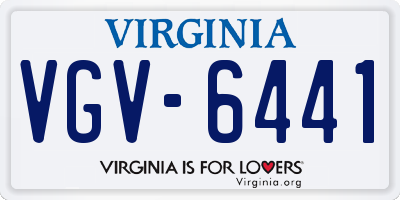 VA license plate VGV6441