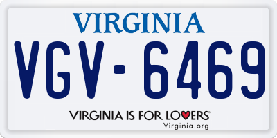 VA license plate VGV6469