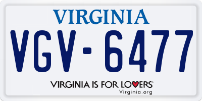 VA license plate VGV6477