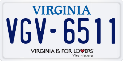 VA license plate VGV6511