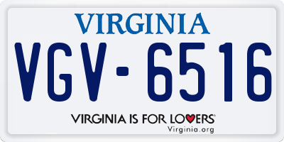 VA license plate VGV6516
