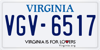 VA license plate VGV6517