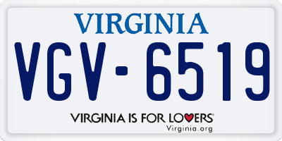 VA license plate VGV6519