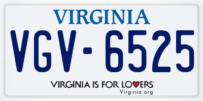 VA license plate VGV6525