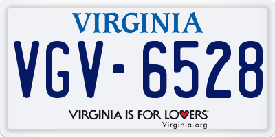VA license plate VGV6528