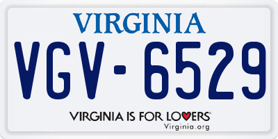 VA license plate VGV6529