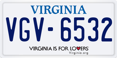 VA license plate VGV6532