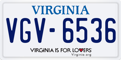 VA license plate VGV6536