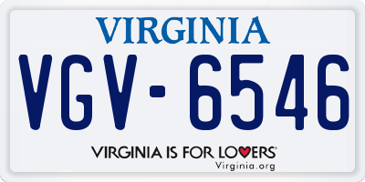 VA license plate VGV6546