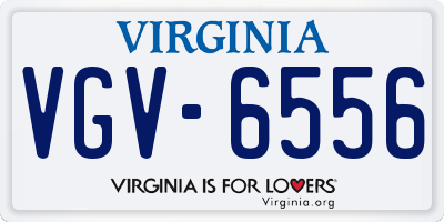 VA license plate VGV6556
