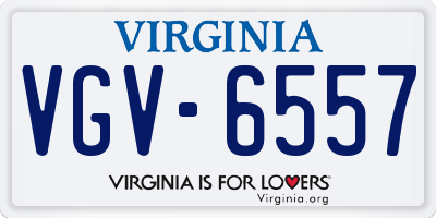 VA license plate VGV6557
