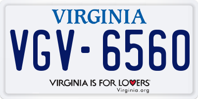 VA license plate VGV6560