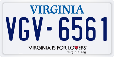 VA license plate VGV6561