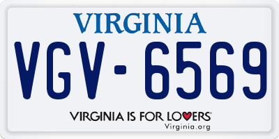 VA license plate VGV6569