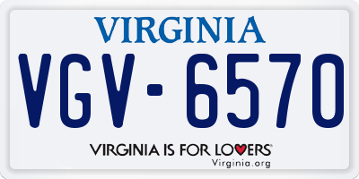 VA license plate VGV6570