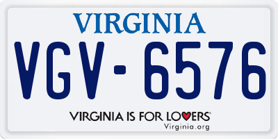 VA license plate VGV6576