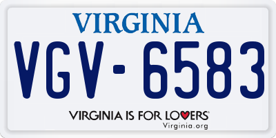 VA license plate VGV6583