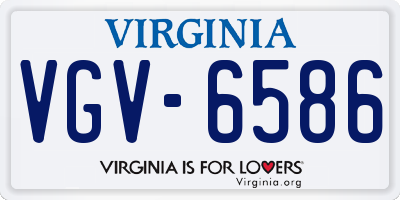 VA license plate VGV6586