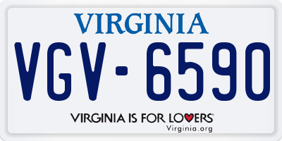 VA license plate VGV6590