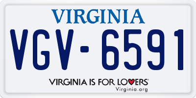 VA license plate VGV6591