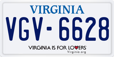VA license plate VGV6628
