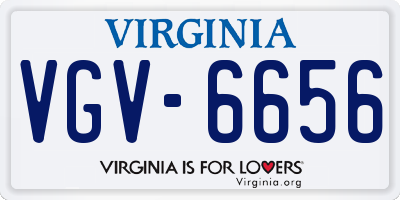 VA license plate VGV6656