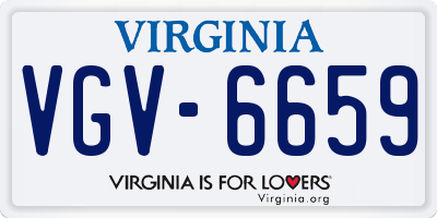 VA license plate VGV6659