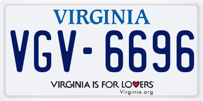 VA license plate VGV6696