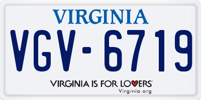 VA license plate VGV6719