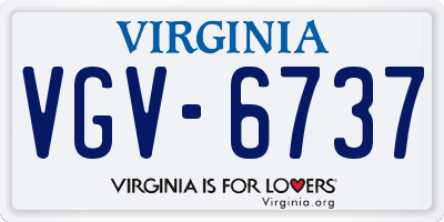 VA license plate VGV6737