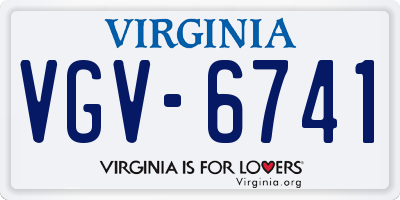 VA license plate VGV6741