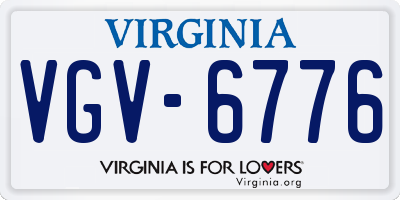 VA license plate VGV6776