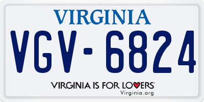 VA license plate VGV6824