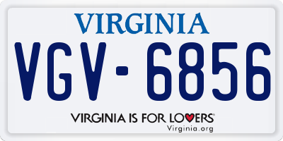 VA license plate VGV6856