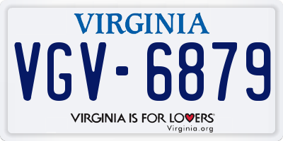 VA license plate VGV6879