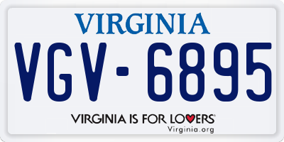 VA license plate VGV6895