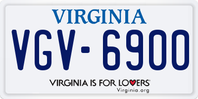 VA license plate VGV6900
