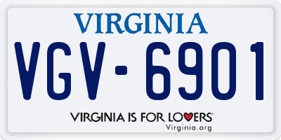 VA license plate VGV6901