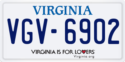 VA license plate VGV6902