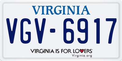 VA license plate VGV6917