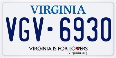 VA license plate VGV6930